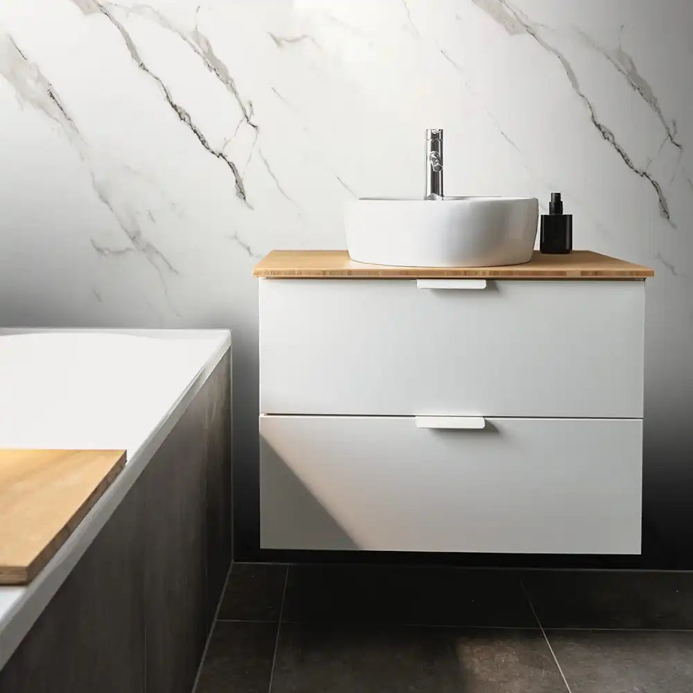 High Gloss Carrara Marble 7 Panel Package Deal Wet Walls & Ceilings