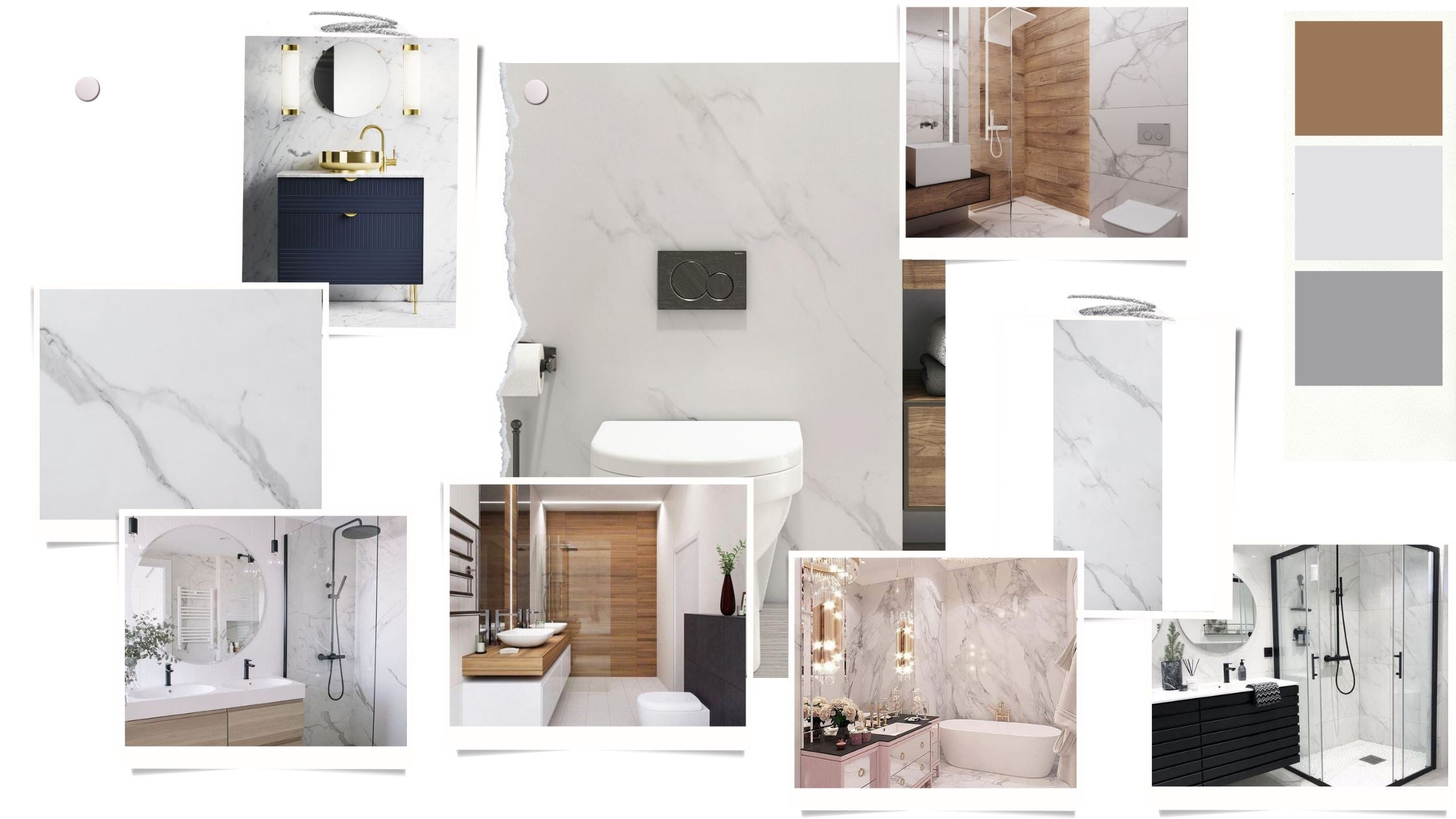 Ideas for Styling Marble Effect Wall Panels