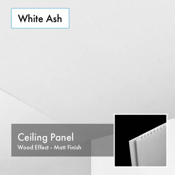 White Ash 25cm x 4m Ceiling Panels