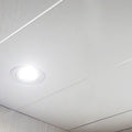 White Gloss & Silver Edge 8mm Thick Ceiling Panels