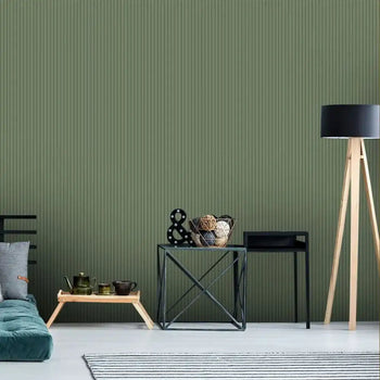 Slatwall Waterproof Olive Satin 22cm x 2.6m Wall Panel