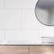 White Tile Grout Line 1m Wall Panel