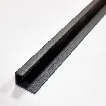 Anthracite Aluminium End Cap Trim for 10mm Panels